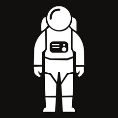 Minimal space astronaut vector mascot