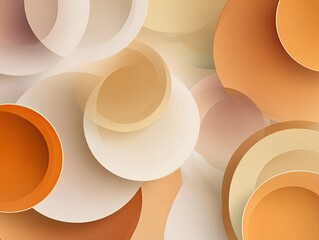 Abstract layered circles in warm tones (1)