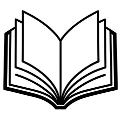 open book on white background