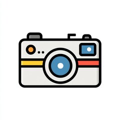 Digital Camera Memory Card Flat Icon Electronic Storage Device Design