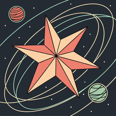 Bright Glowing Star Graphic for Celebration