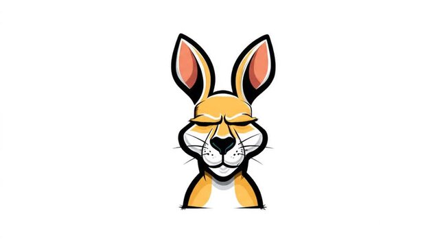 Cartoon kangaroo head illustration