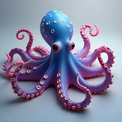 Obraz premium octopus on white