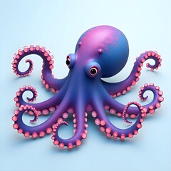 Obraz premium octopus on a white background