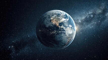 Earth bathed in starlight