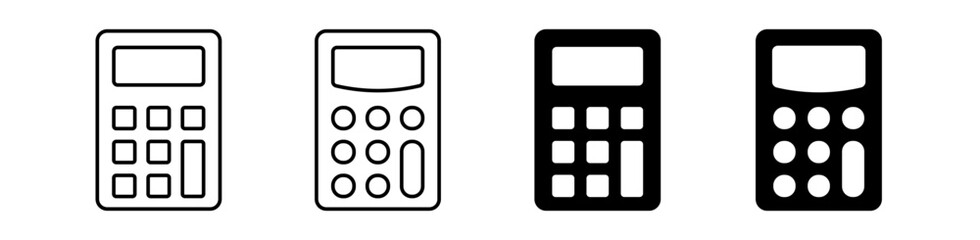 Calculator icon set. Accounting, calculate, finance symbol Vector illustration. 