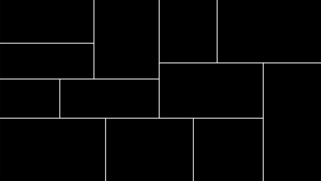 Empty collage for 12 pictures. Vector photo frame for memory.