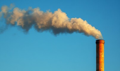 Close-up of a car exhaust pipe with visible CO2 smoke, symbolizing carbon emissions and the environmental impact of diesel and fossil fuel burning, highlighting the need for cleaner, Generative AI