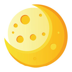 Fototapeta premium A simple line art illustration of the moon, capturing the essence of a nightly celestial body in a clean, accessible manner.