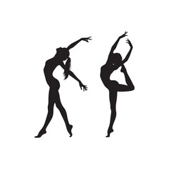 Clean strong black vector silhouette of Upward-Facing Dog yoga pose, female figure outline, fitness exercise, meditation posture, body stretch, wellness design, healthy lifestyle illustration