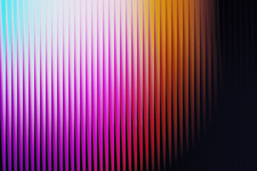 Cyan pink and orange gradient stripe luminous background. Modern glowing vertical lines with futuristic energy wave. Bright neon digital abstract design for wallpaper.