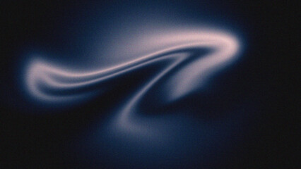 Abstract Swirl of Light with Grainy Texture on Dark Blue Background