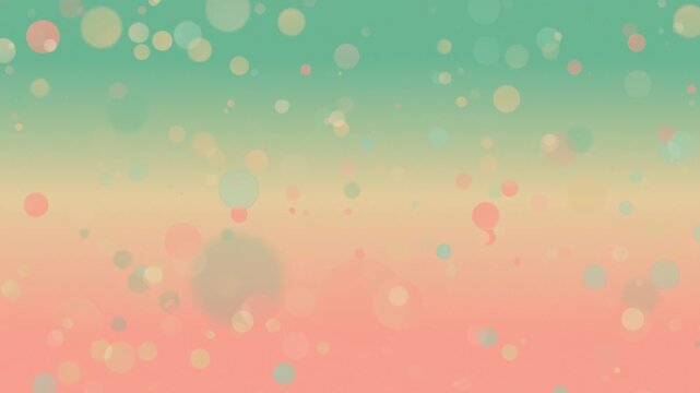 アンニュイカラーの丸いパーティクル ズームイン スロー ループ