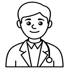 doctor icon line art