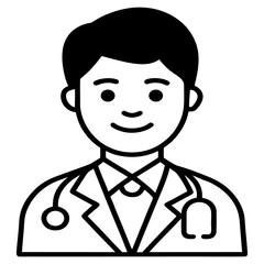 doctor icon line art