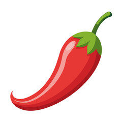 Minimalist single color chili pepper vector design