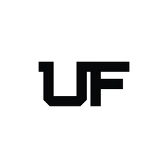 UF monogram logo design letter text name symbol monochrome logotype alphabet character simple logo