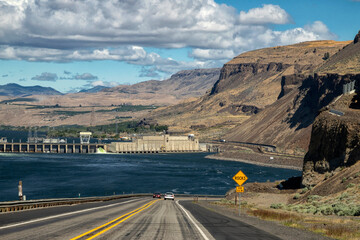 Rocck Island Dam and Hydro-electric Project on Interstate 90 Washington