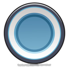 A sleek and professional vector icon of a plate with food, designed for a variety of digital and print applications, representing a complete meal.