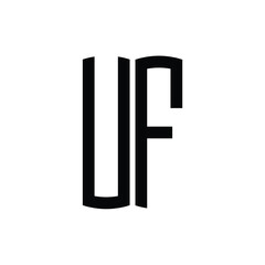 UF monogram logo design letter text name symbol monochrome logotype alphabet character simple logo