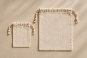 Minimalist cotton drawstring bags