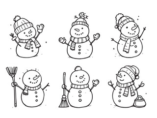 Snowman Minimalist Illustration