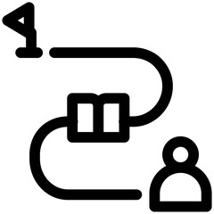 Obraz premium vector illustration of a travel ways outline icon