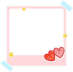Cute Hearts Polaroid Frame