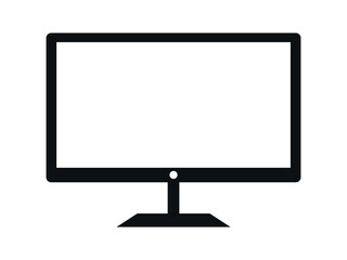 lcd icon black and white silhouette vector design with white background