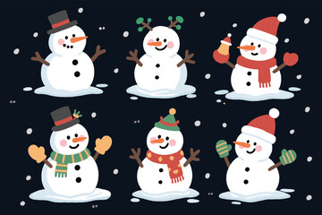 Festive Snowman Collection in Winter Wonderland