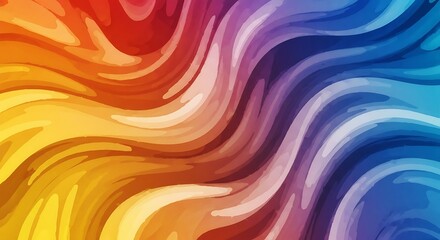 Dynamic liquid waves in a vibrant color blend, from warm to cool tones.