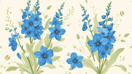 Fototapeta premium Artistic background of sky blue blossoms