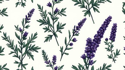 Obraz premium Lavender sprigs with graceful botanical texture
