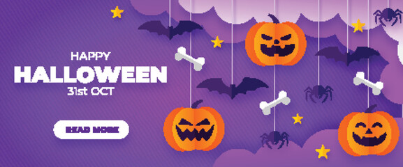 halloween background with pumpkins