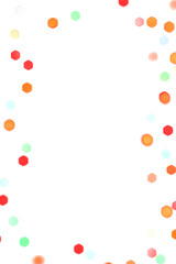 Colorful shiny glowing bokeh light overlay effect on transparent background design element