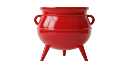 Isolated Red Cauldron