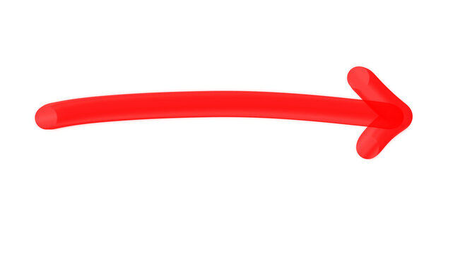 Element Curved Arrow Red Icon Artistic Stylish Modern PNG Transparent Background Graphic Unique Shape Isolated Symbol Design