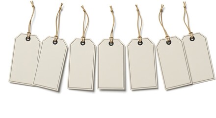 Blank hanging gift tags with string for writing messages on special occasions and holidays	