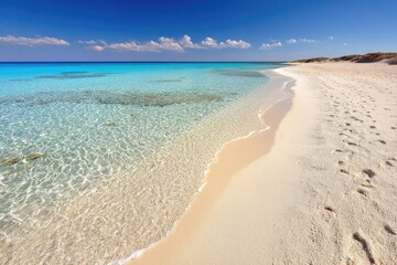 Obraz premium Tranquil beach scene with clear turquoise water