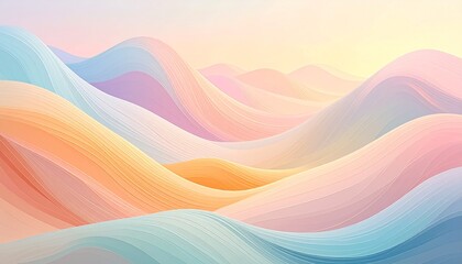 Colorful waves of orange and blue form an artistic abstraction with a summer light, creating a vibrant background design