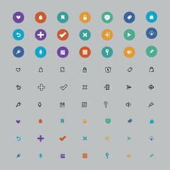 Collection of simple, clean vector icons. Perfect for web design, apps, presentations, infographics, and digital projects. Fully editable, scalable, and print-ready