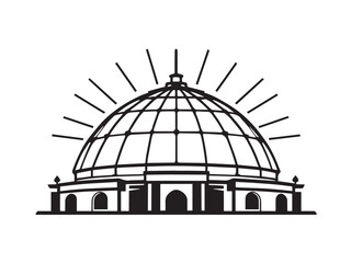 Tacoma Dome Line Art Design © Nazma Begum