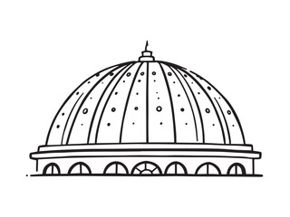 Tacoma Dome Minimalist Illustration