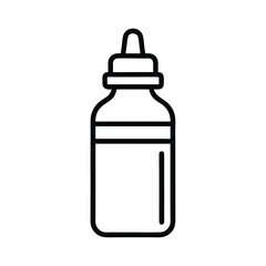 Outline sports squeeze bottle icon for hydration and fitness