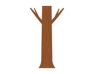 Simple illustration of a bare tree trunk