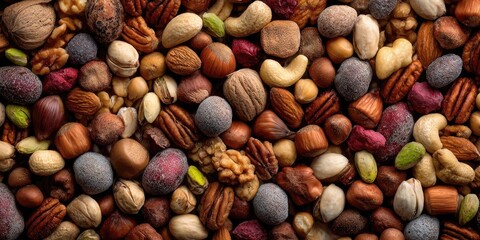 Assorted nuts, a mix of various kinds