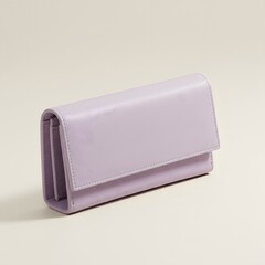 Chic Lavender Glitter Tri-Fold Wallet Purse with Magnetic Snap Closure for Everyday Essentials and Special Occasions	