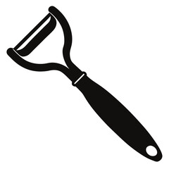 Monochrome Vector Illustration of a Y Peeler A Versatile Kitchen Tool for Efficient Peeling Tasks and Food Preparation