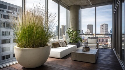 Naklejka premium Indoor plants and flowers in luxury living homes