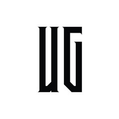 UG monogram logo design letter text name symbol monochrome logotype alphabet character simple logo